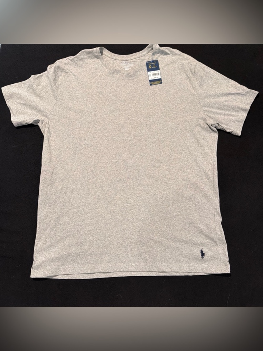 Polo Ralph Lauren Gray Crew Neck Short Sleeve Embroidered Logo Mens‎ XL NWT